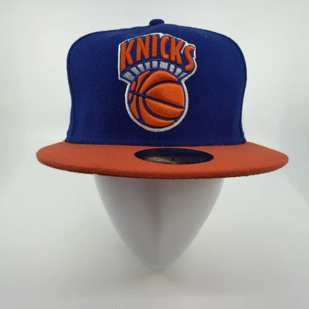 New York Knicks New Era 59FIFTY Fitted Hat 7 3/8 Blue/Orange Baseball Cap